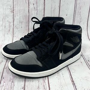 Nike Air Jordan 1 Mid SE Nylon * Black /Grey 852542-012 Men Size 8